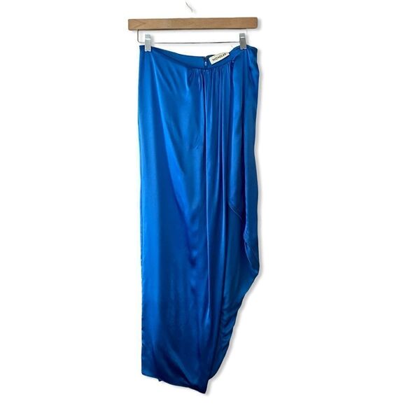 Nicholas Manon Skirt in Olympic blue satin wrap high slit midi Revolve nwt - Picture 5 of 11